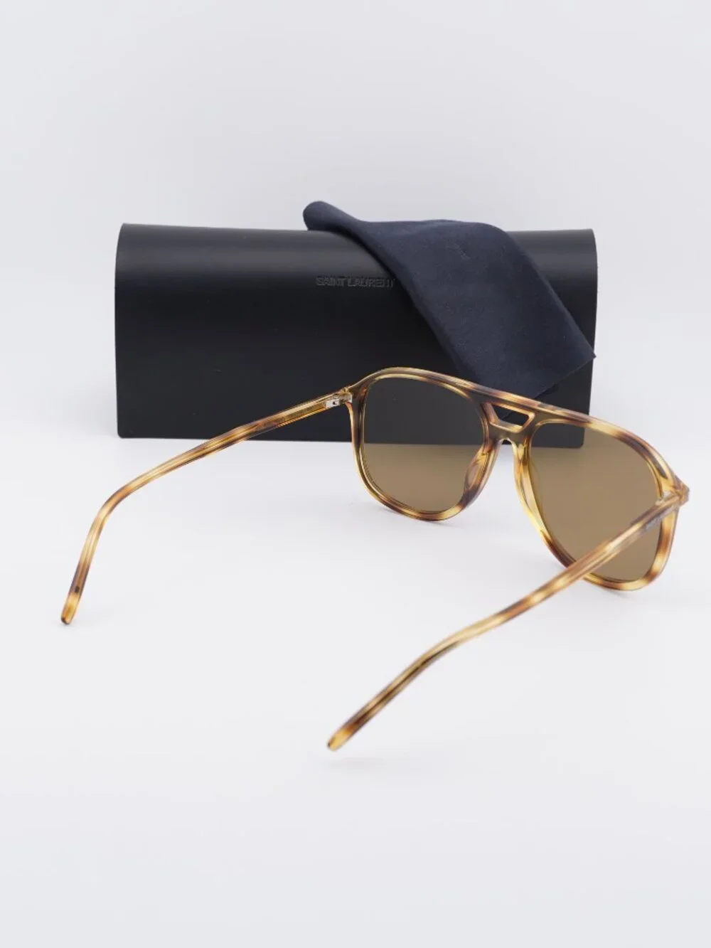 Saint Laurent SL476 003 Aviator Sunglasses - Havana / Brown